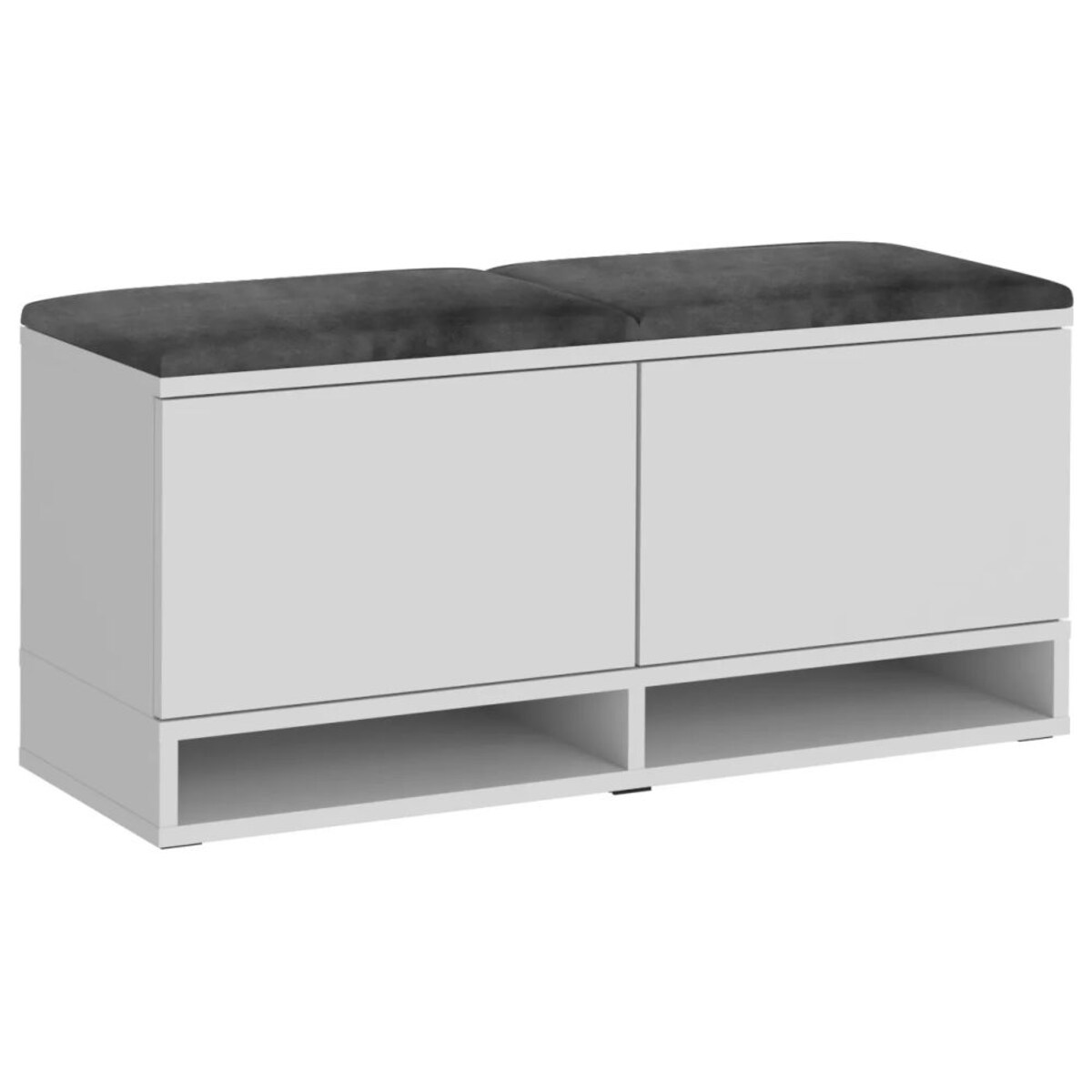 Szafka na buty z siedziskiem DUBAI biała/szara