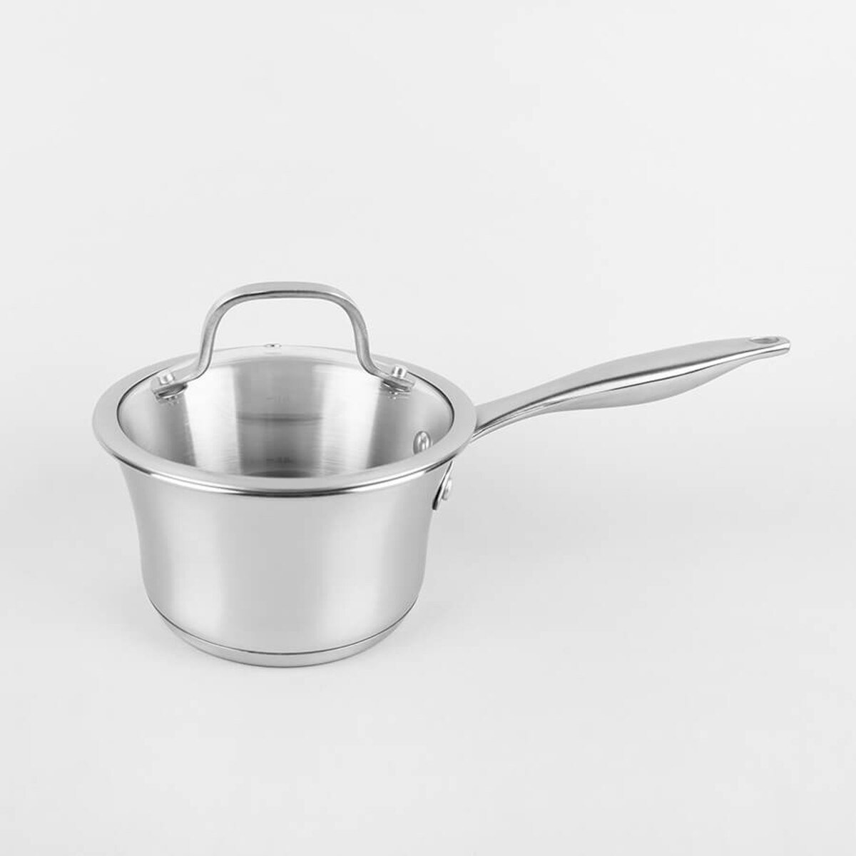 Rondel stalowy z pokrywką na indukcję gaz 16cm 1.25L MAESTRO
