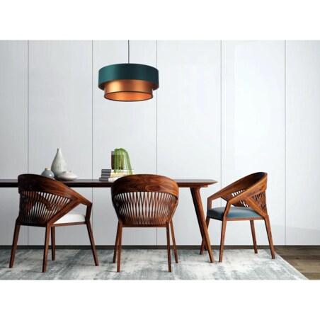 Lampa wisząca DOUBLE GREEN 60 zielona/miedziana