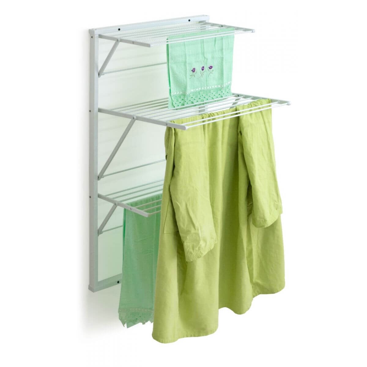 ARREDAMENTI KARIM Naścienna suszarka na pranie - 63 x68 cm, Biały