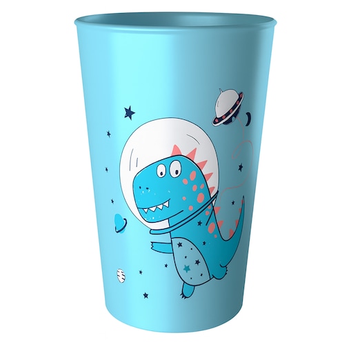Kubek Dla Dziecka Dziecięcy 250 Ml Plastikowy Dino Niebieski