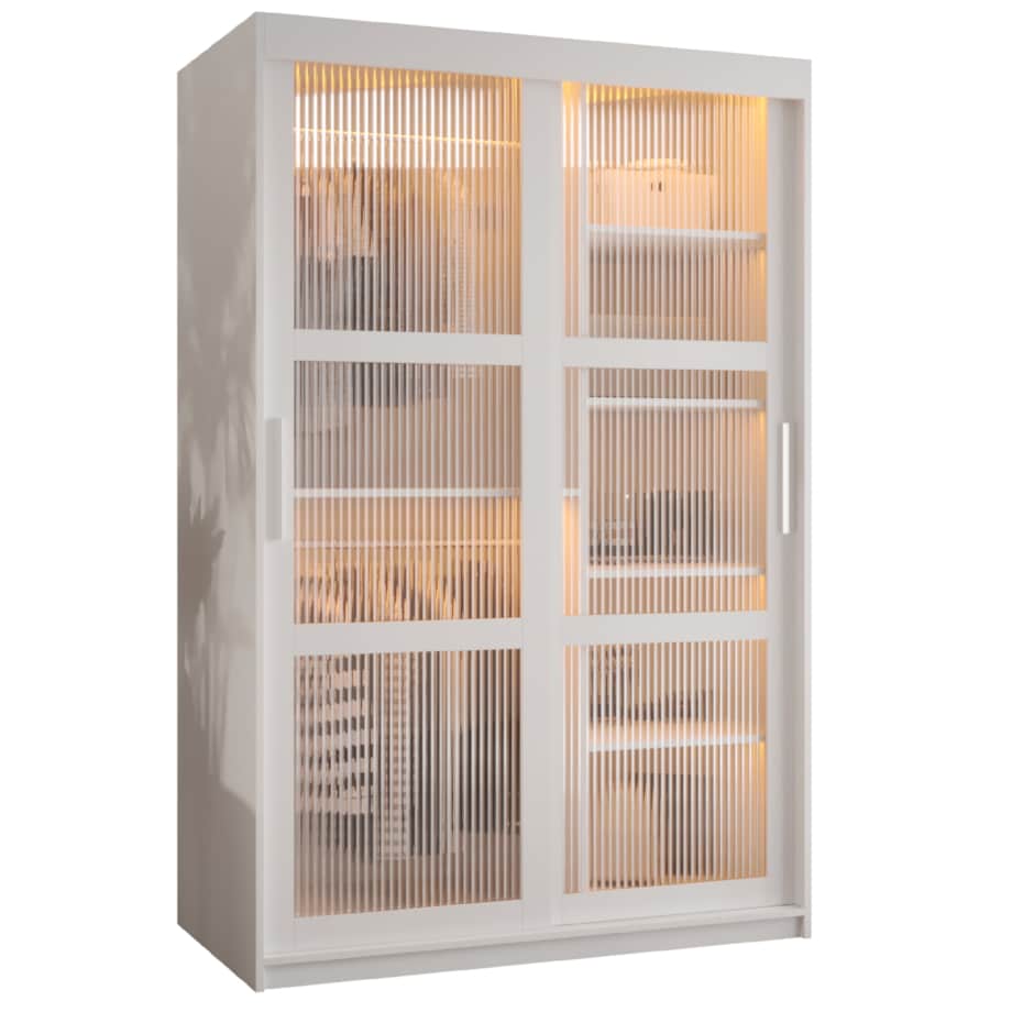 Szafa przesuwna Garderoba FLUTES 120 biały