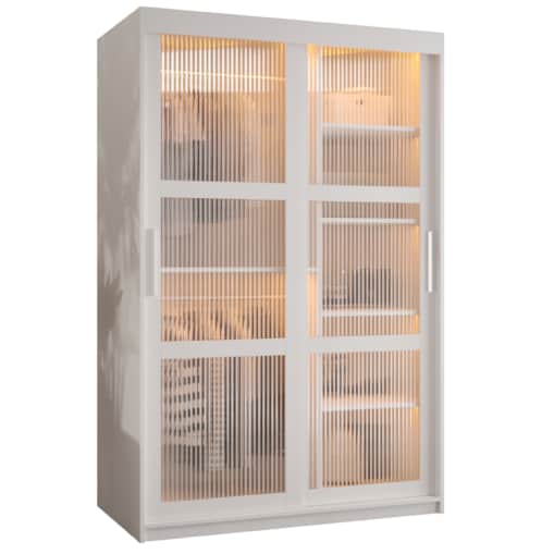 Szafa przesuwna Garderoba FLUTES 120 biały