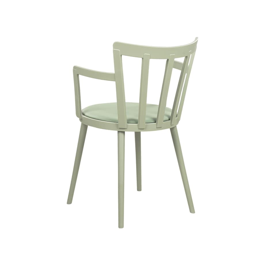 Zestaw 4 krzeseł do jadalni zielony MORILL