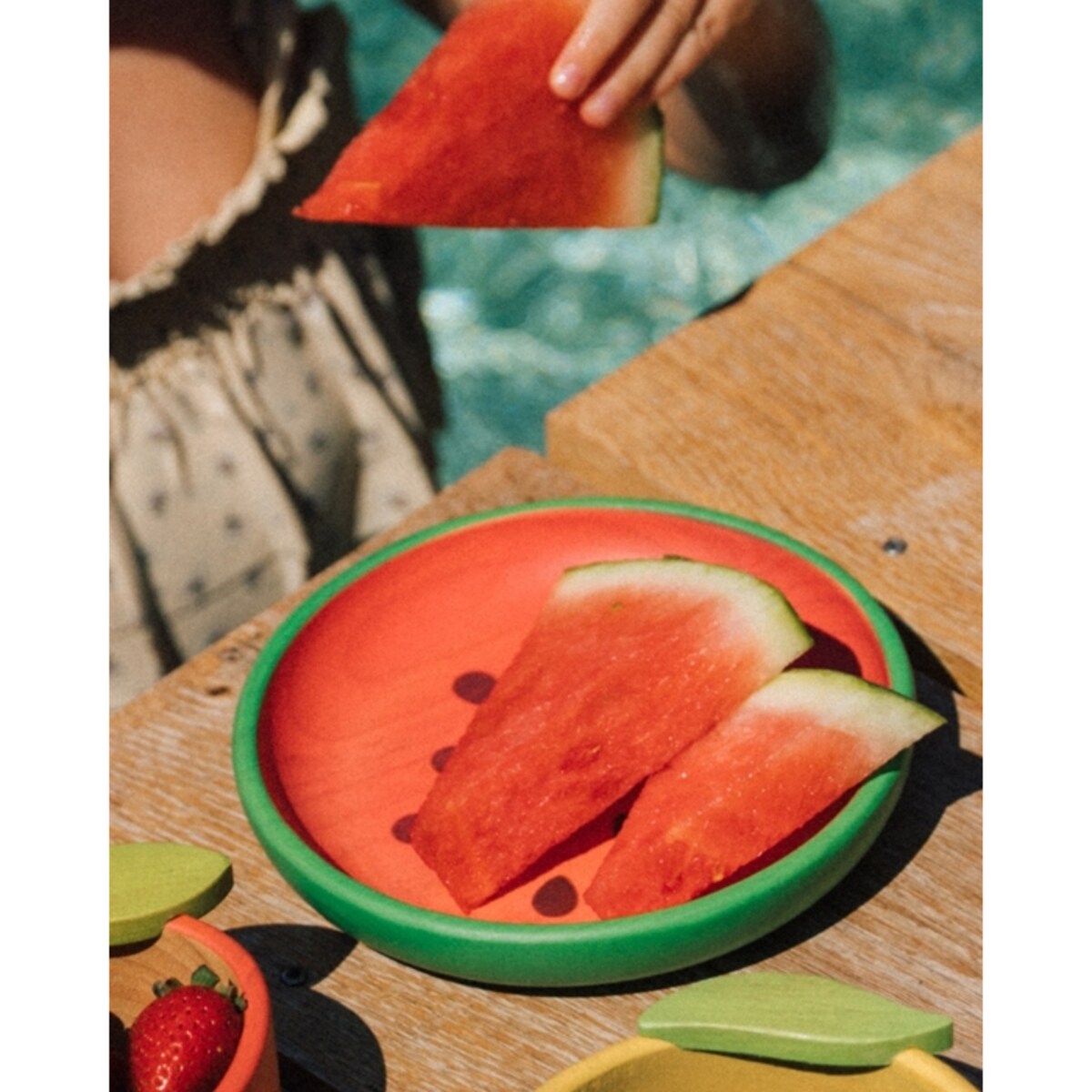 Oli & Carol Drewniany Talerzyk dla Dziecka Arbuz