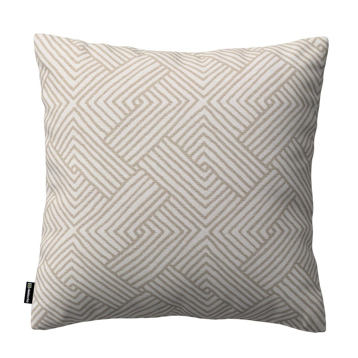 Poszewka Kinga na poduszkę 50x50 beżowo-kremowe geometryczne wzory