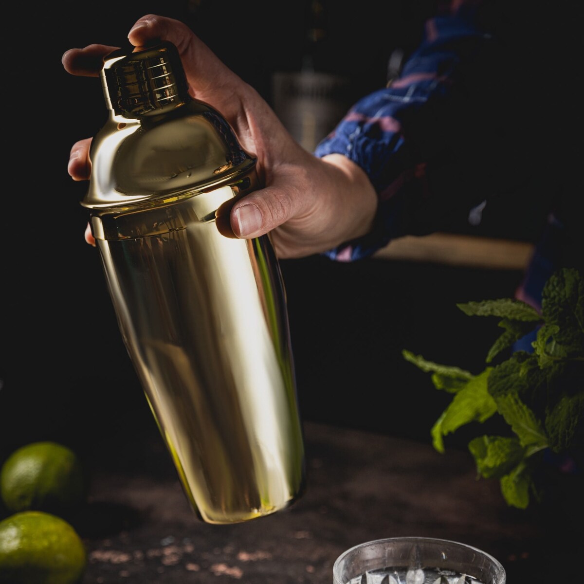 Shaker barmański do drinków koktajli 750ml złoty KLAUSBERG