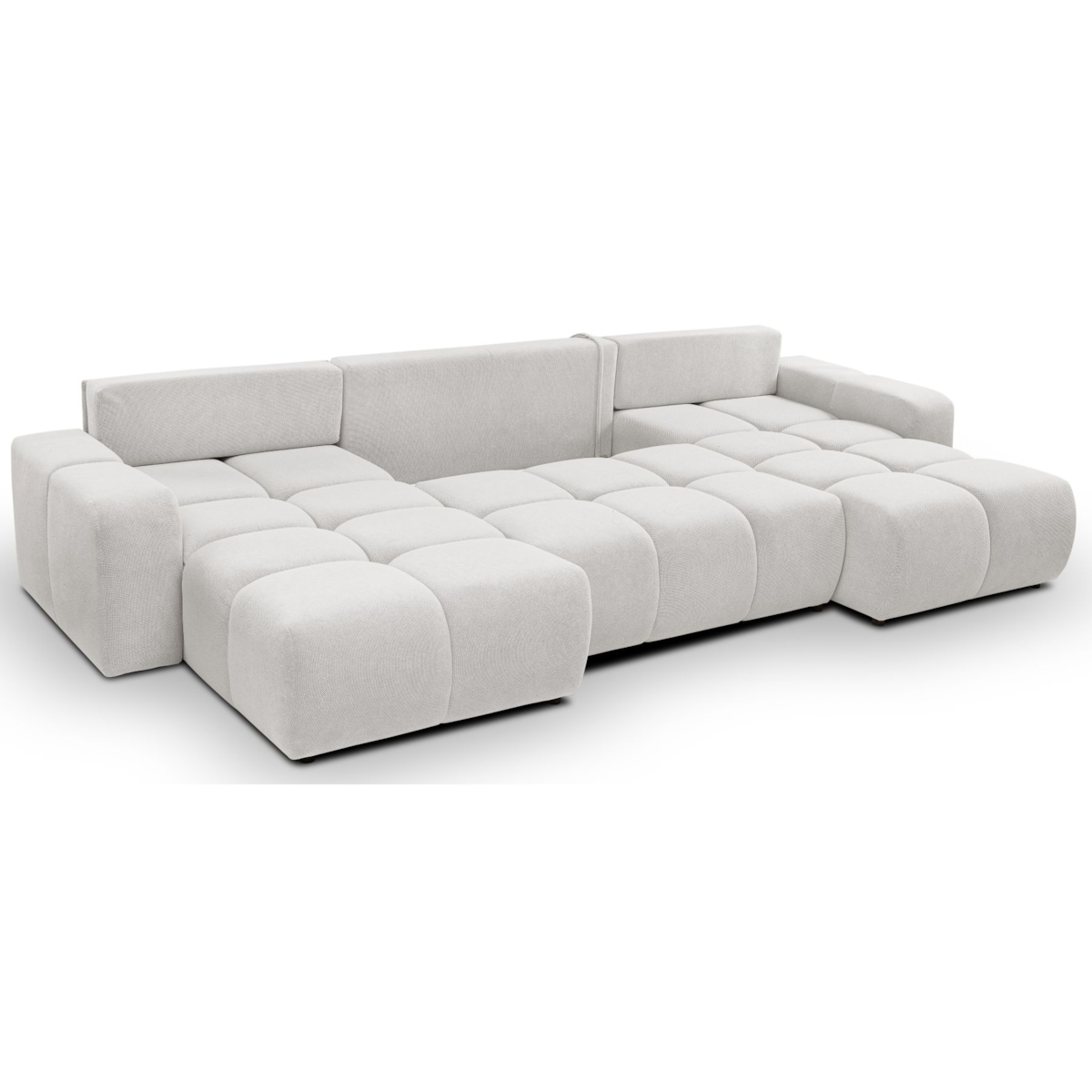 Nowoczesny Narożnik U SOHI z funkcją spania, Curio 80 - Jasny szary