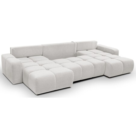 Nowoczesny Narożnik U SOHI z funkcją spania, Curio 80 - Jasny szary