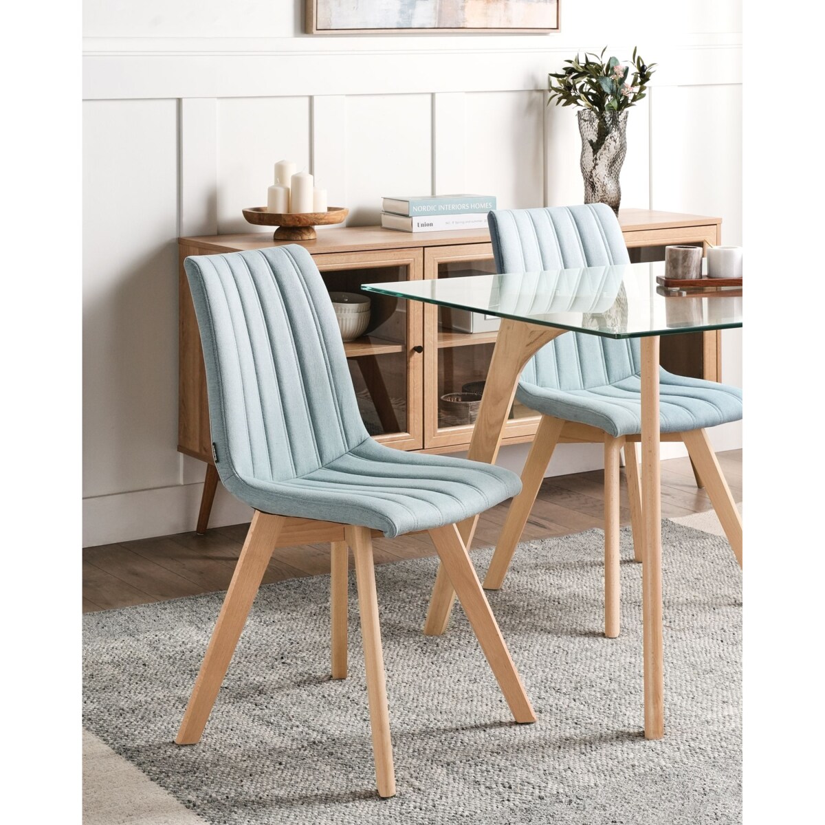 Zestaw 2 krzeseł do jadalni CALGARY II Błękitny