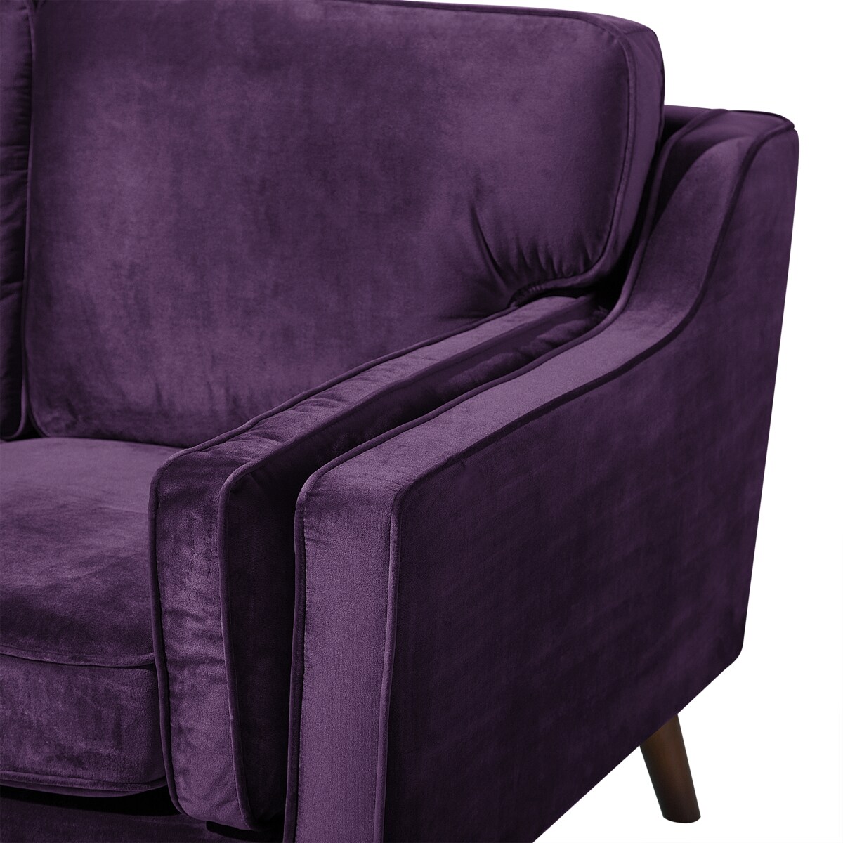 Sofa dla 2 osób LOKKA Welur Purpurowy
