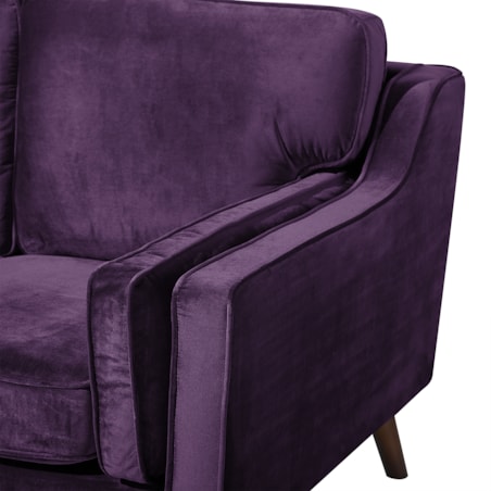 Sofa dla 2 osób LOKKA Welur Purpurowy