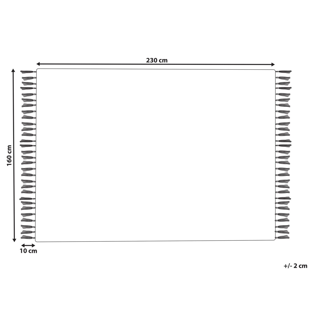 Dywan z juty 160 x 230 cm wielokolorowy KALFA