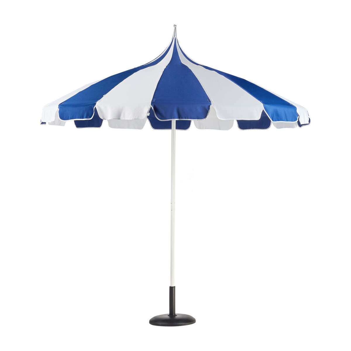 Parasol ogrodowy 245 cm niebiesko-biały MINOA