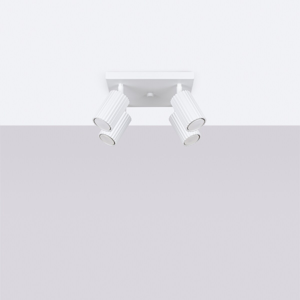 Plafon KARBON 4 biały