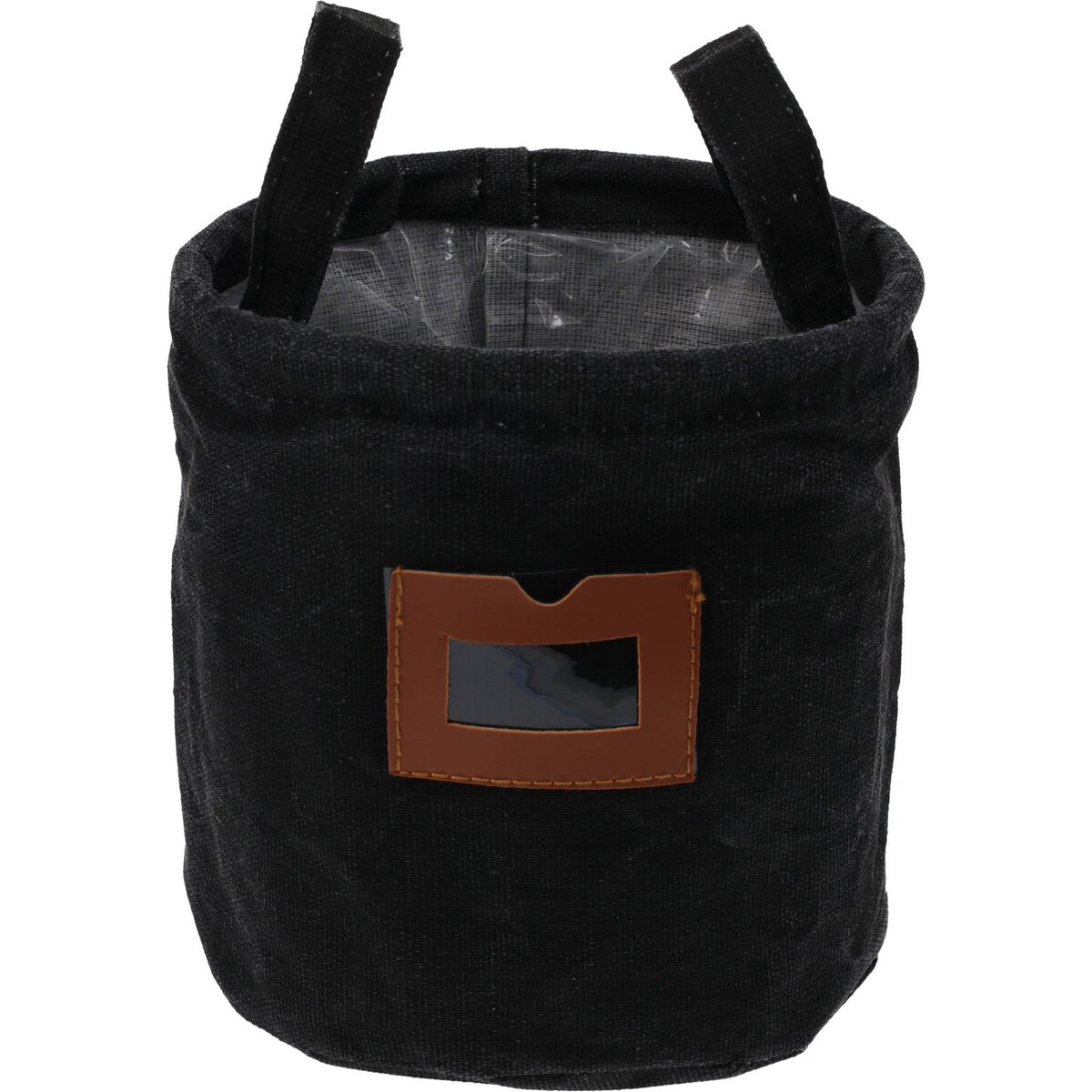 Kosz materiałowy z okienkiem oraz uchwytami, Ø 16 cm