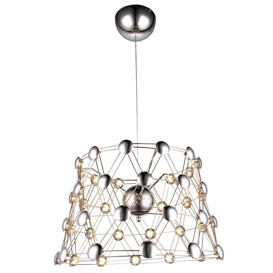 Designerska LAMPA wisząca WIRE ML246 Milagro metalowa OPRAWA druciana LED 40W 3000K molekuły molecula nikiel satynowany