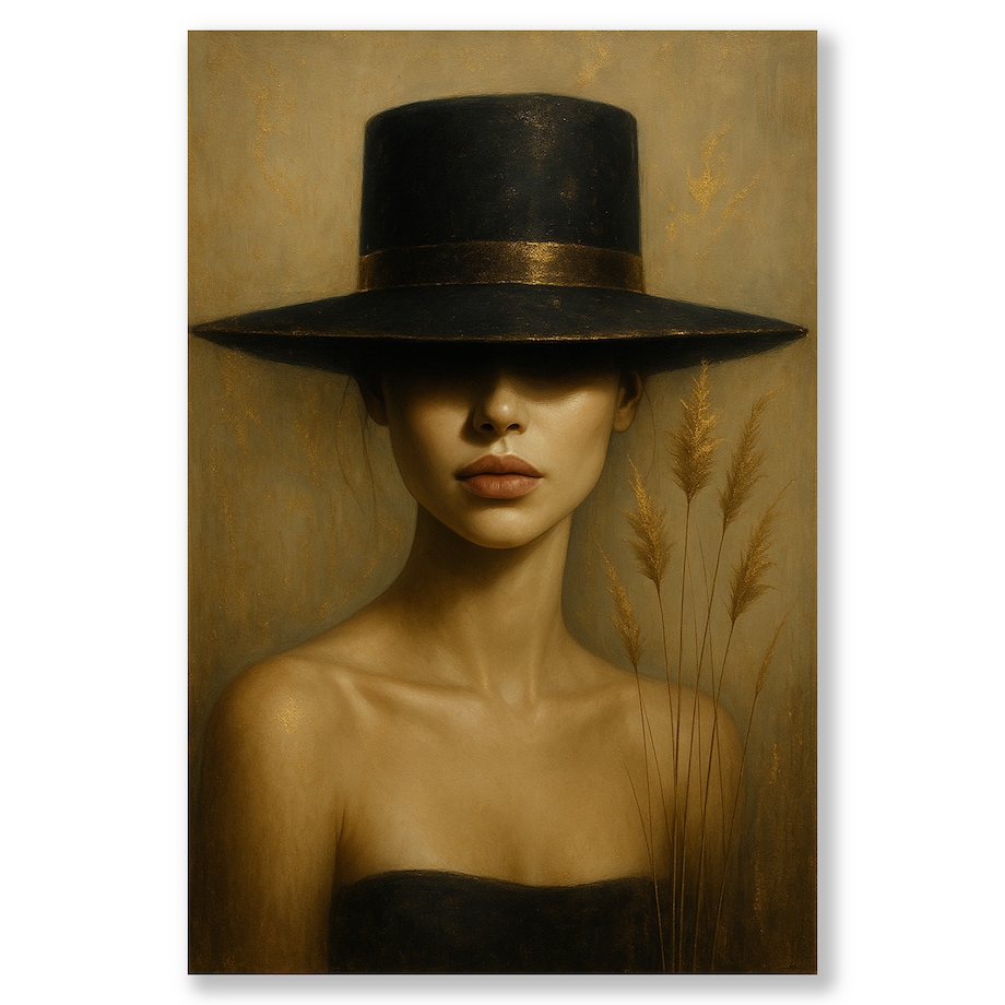 Obraz Czarny Kapelusz 70cm x 90cm