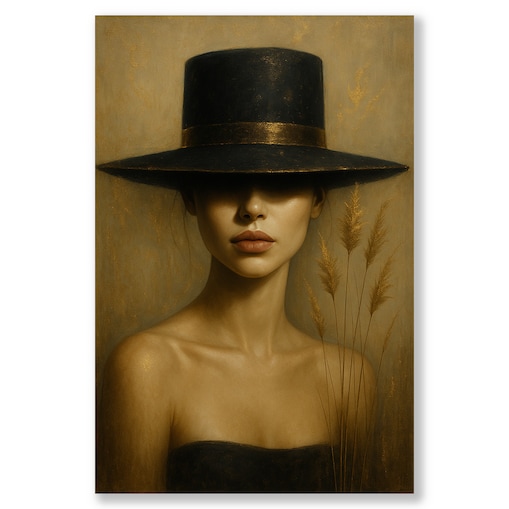 Obraz Czarny Kapelusz 70cm x 90cm