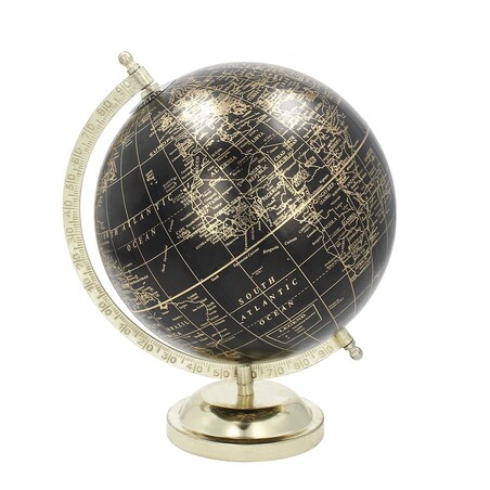Dekoracja Globe Black 28 cm, 23x20x28 cm