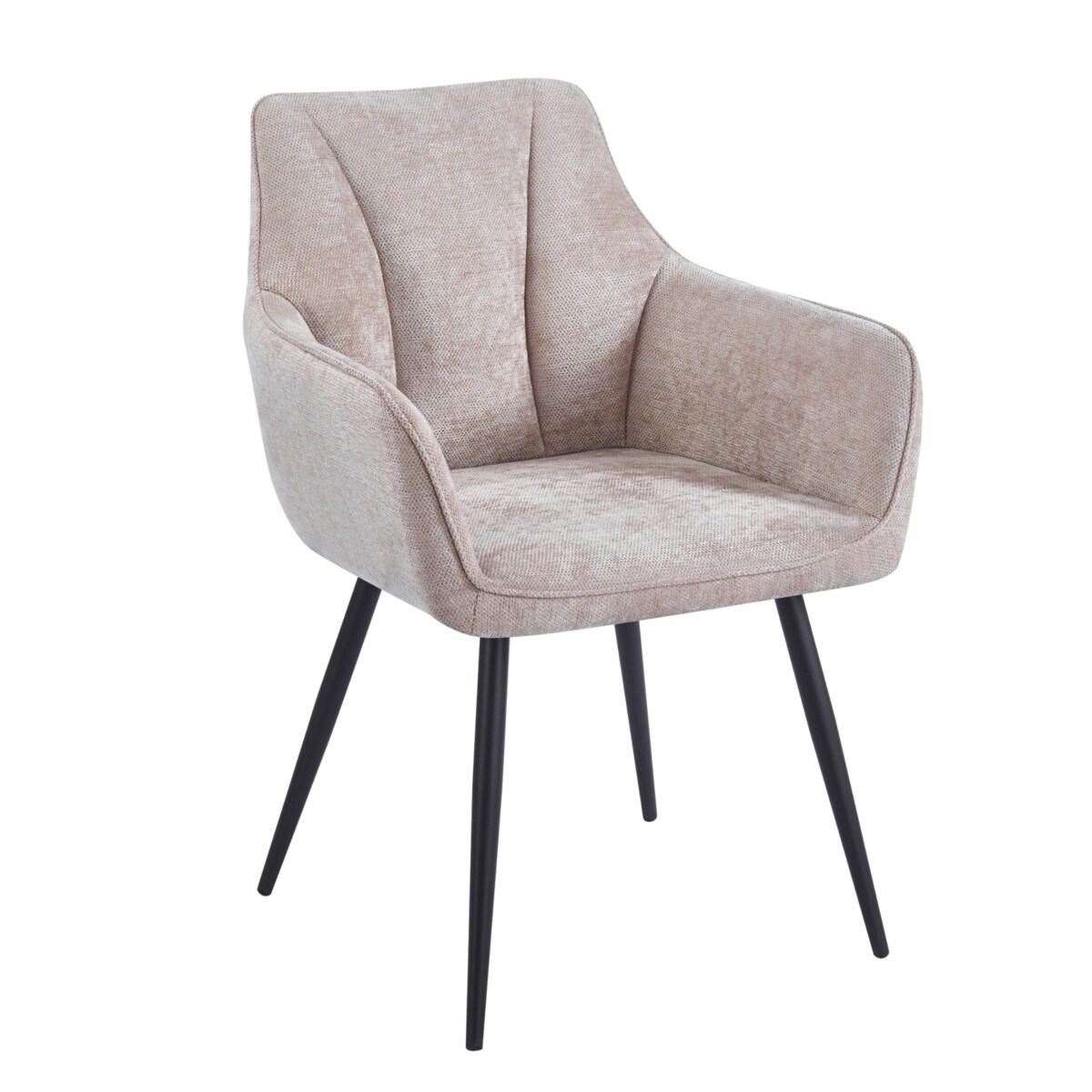 Krzesło czarne nogi ADELE II beżowe ciemne tapicerowane do salonu biura