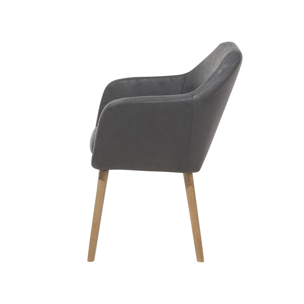 Krzesło do jadalni ekoskóra szare YORKVILLE