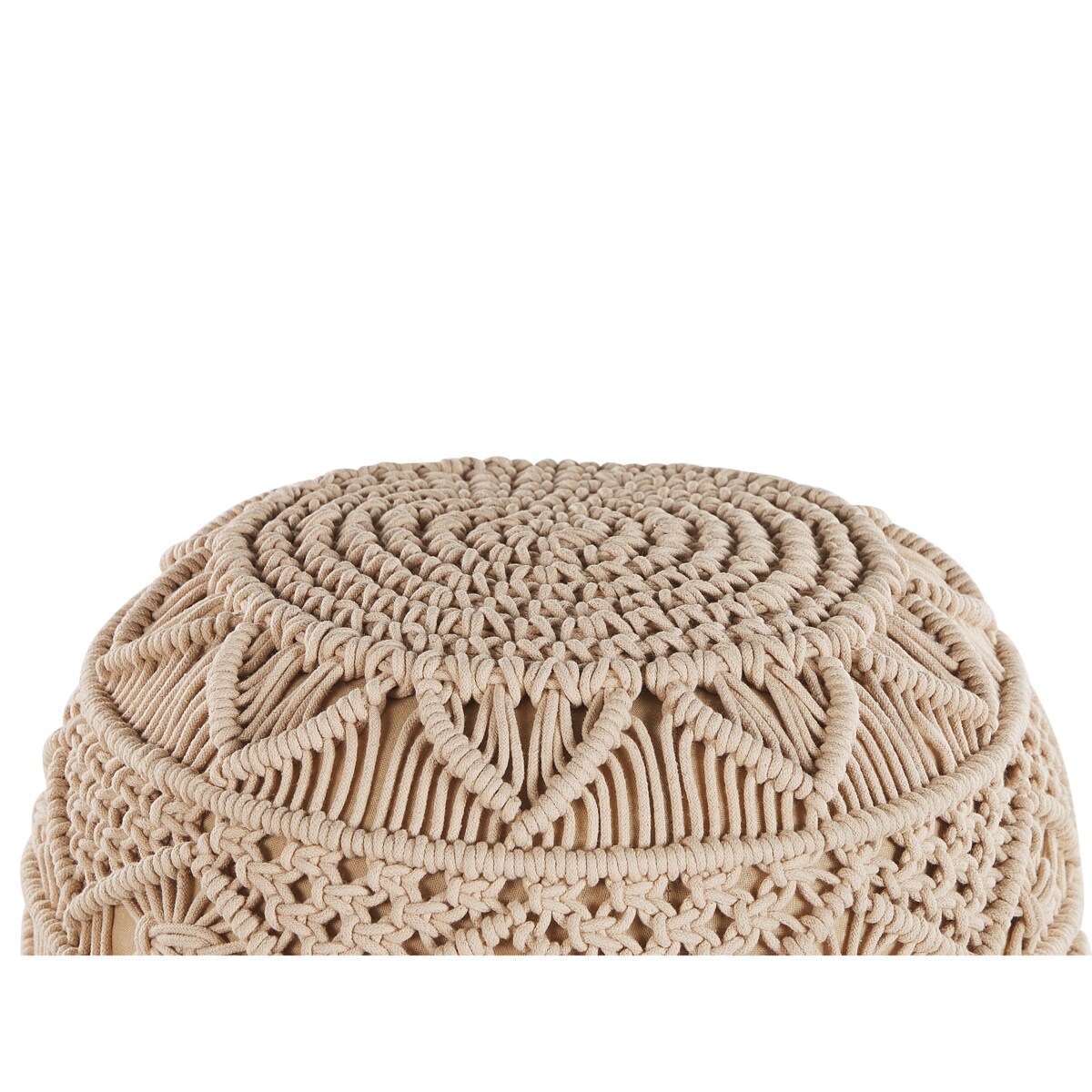 Puf ⌀ 40 cm beżowy KAYSERI