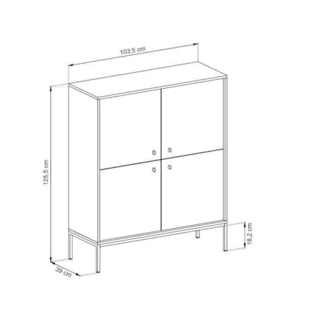 Komoda Evora wysoka granatowa