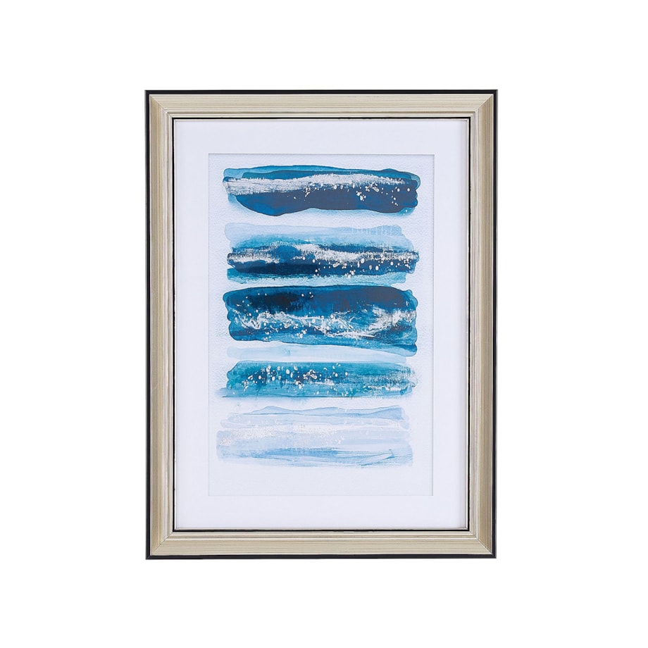Obraz w ramie morskie fale 30 x 40 cm niebieski FERATE
