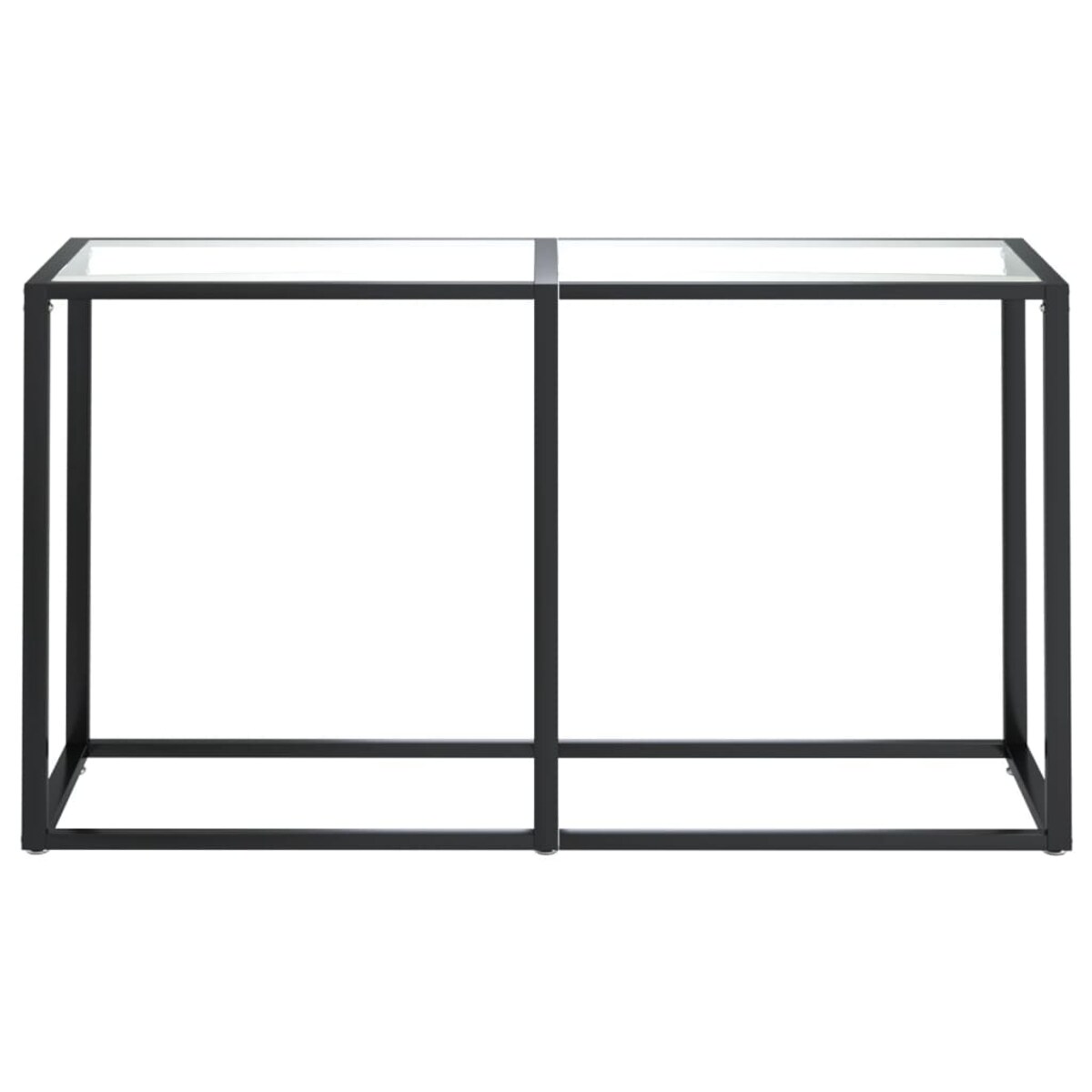 vidaXL Konsola, przezroczysta, 140x35x75,5 cm, szkło hartowane