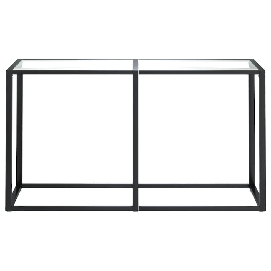 vidaXL Konsola, przezroczysta, 140x35x75,5 cm, szkło hartowane