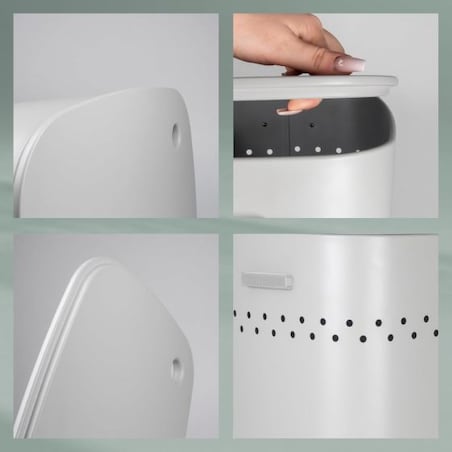 Kosz na pranie (szary) Malaga Kela