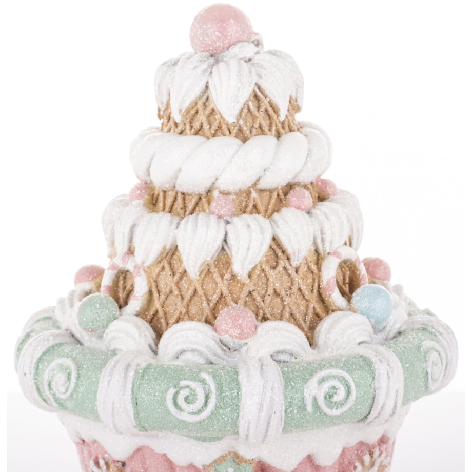 Figurka - domek MUFFIN 20x14 cm różowy