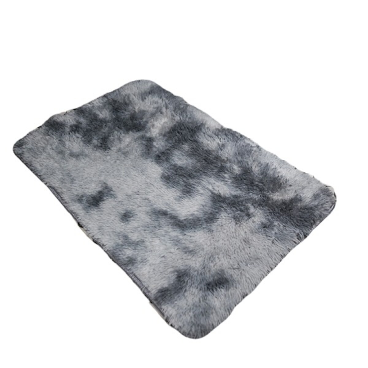 Dywan pluszowy shaggy szary 120x170 cm miękki do salonu futrzany