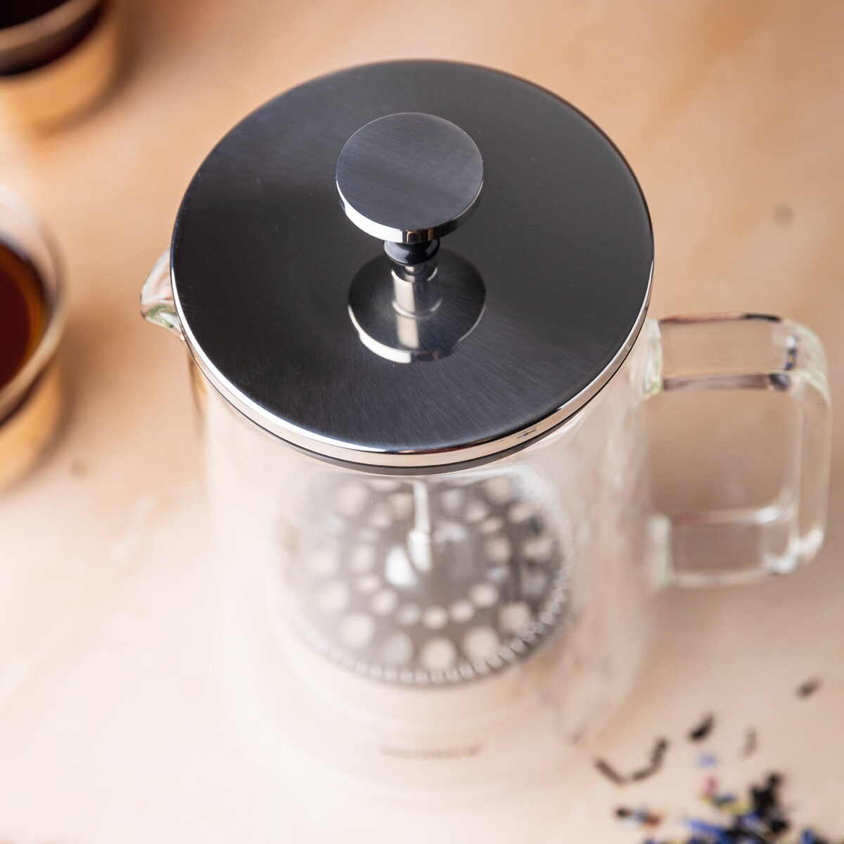 Zaparzacz do kawy herbaty 0.60L French Press srebrny KLAUSBERG