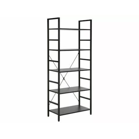 Regał na książki LOFT R5 czarny/czarny mat