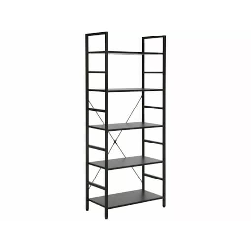 Regał na książki LOFT R5 czarny/czarny mat