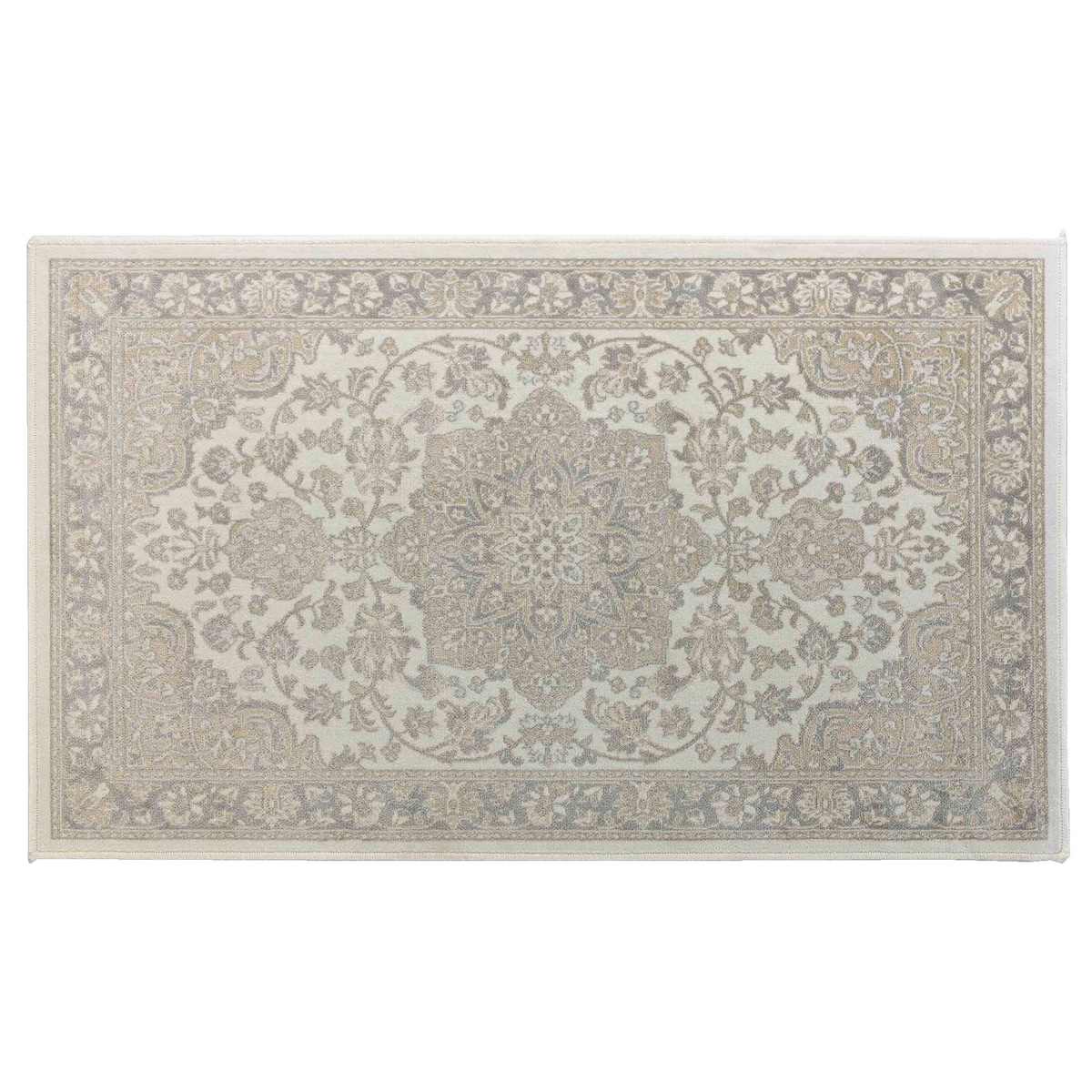 Tkany dywan do przedpokoju, CHERINE, 68 x 110 cm, kolor beżowy, tworzywo sztuczne