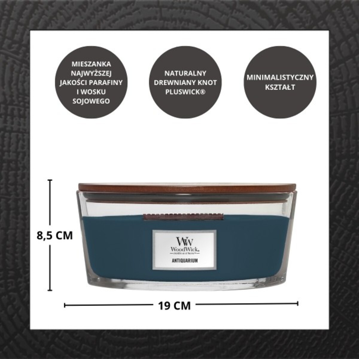 WoodWick świeca Elipsa ANTIQUARIUM