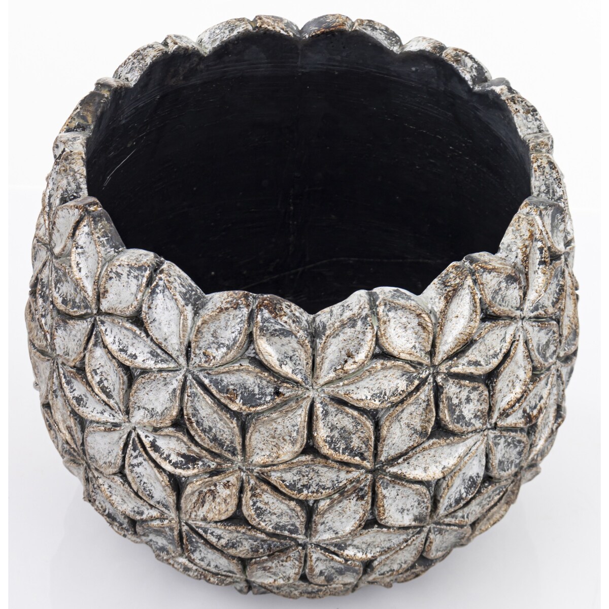 Osłonka cementowa 15,5x17,5x17,5 cm ASCONA-2 złota