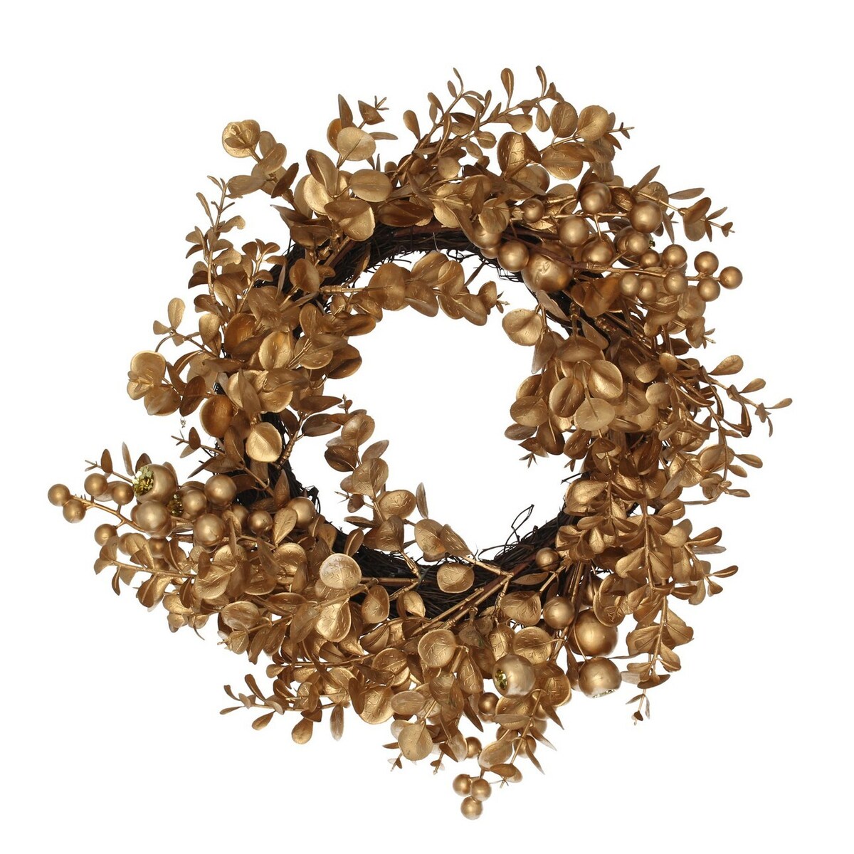 Wianek Tege ⌀50cm boże narodzenie, święta, świąteczne, antyczne złoto, 50 x 8 cm