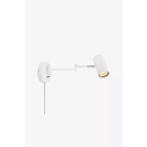 Regulowany kinkiet na wysięgniku Costilla do czytania biały