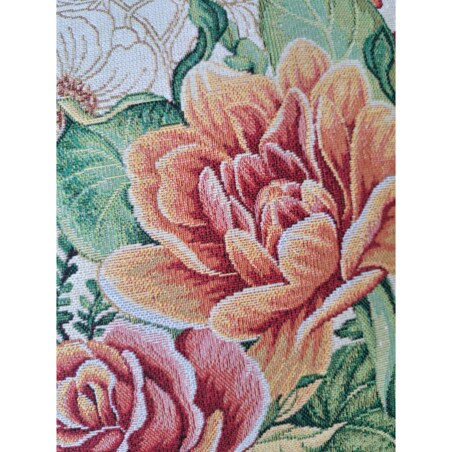 Poszewka Na Poduszkę Jasiek 45X45 Cm Żakardowa Dekoracyjna Ozobna Kwiaty