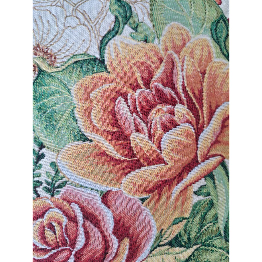 Poszewka Na Poduszkę Jasiek 45X45 Cm Żakardowa Dekoracyjna Ozobna Kwiaty