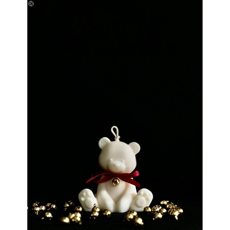 Świeca sojowa ozdobna Świąteczny Miś / Christmas Bear