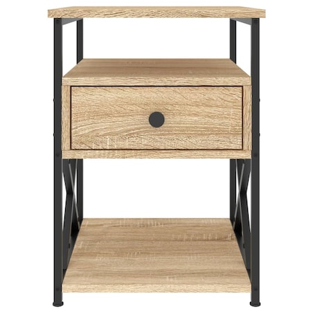 vidaXL Szafka nocna, dąb sonoma, 40x42x55 cm, materiał drewnopochodny