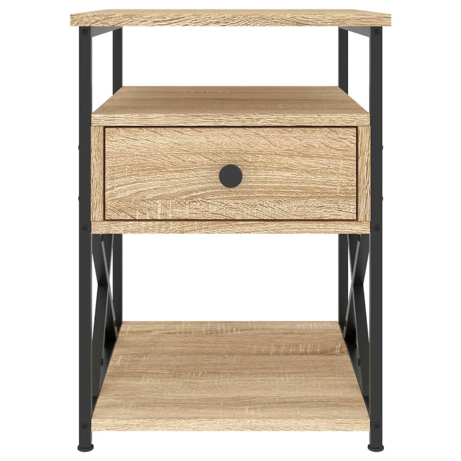 vidaXL Szafka nocna, dąb sonoma, 40x42x55 cm, materiał drewnopochodny