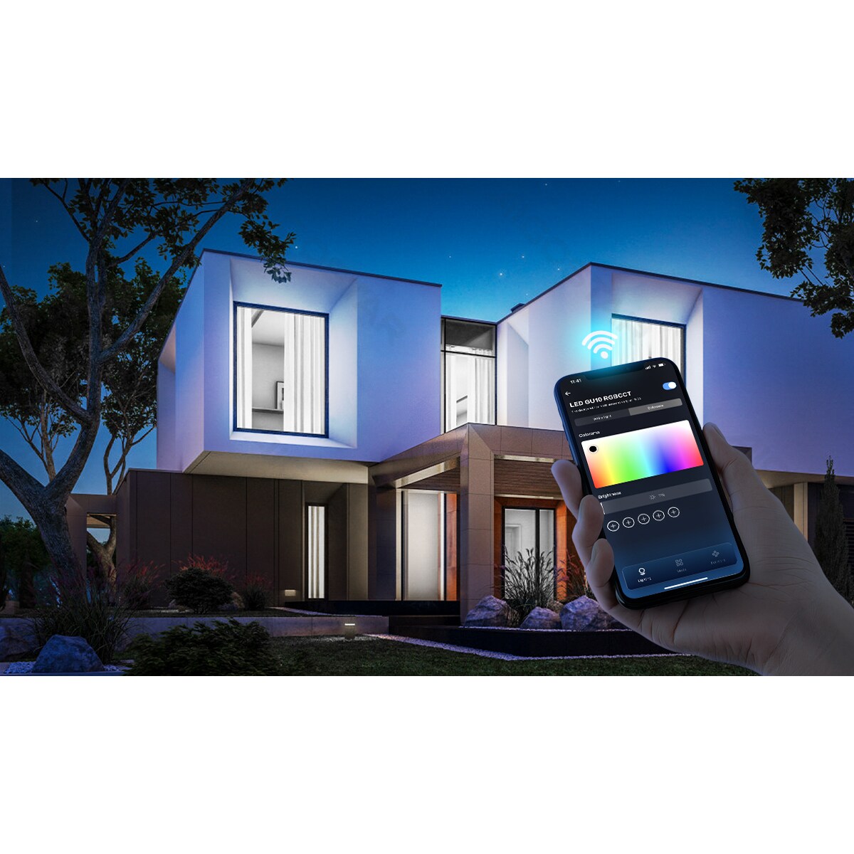 inteligentna żarówka led wb gu10 wi-fi 4,9w