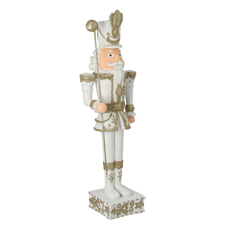 Figurka Dziadek do orzechów 55 cm white boże narodzenie, święta, świąteczne, biały, 18x14x55 cm