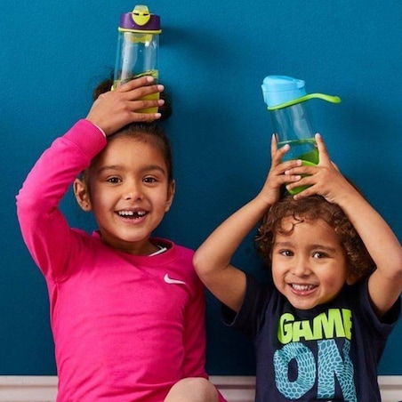 Butelka na wodę dla dziecka 450 ml - bidon z ustnikiem tritanowy Indigo Rose, b.box